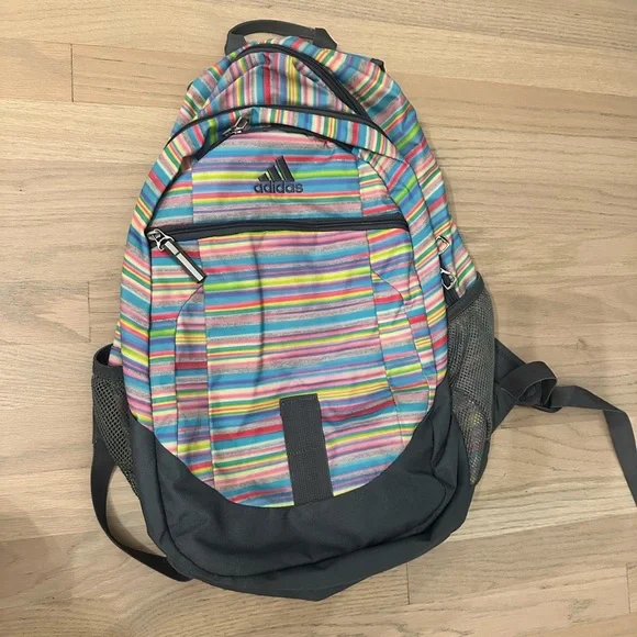 Adidas Colorful Kids' Multicolor Striped Backpack - Picture 2 of 5